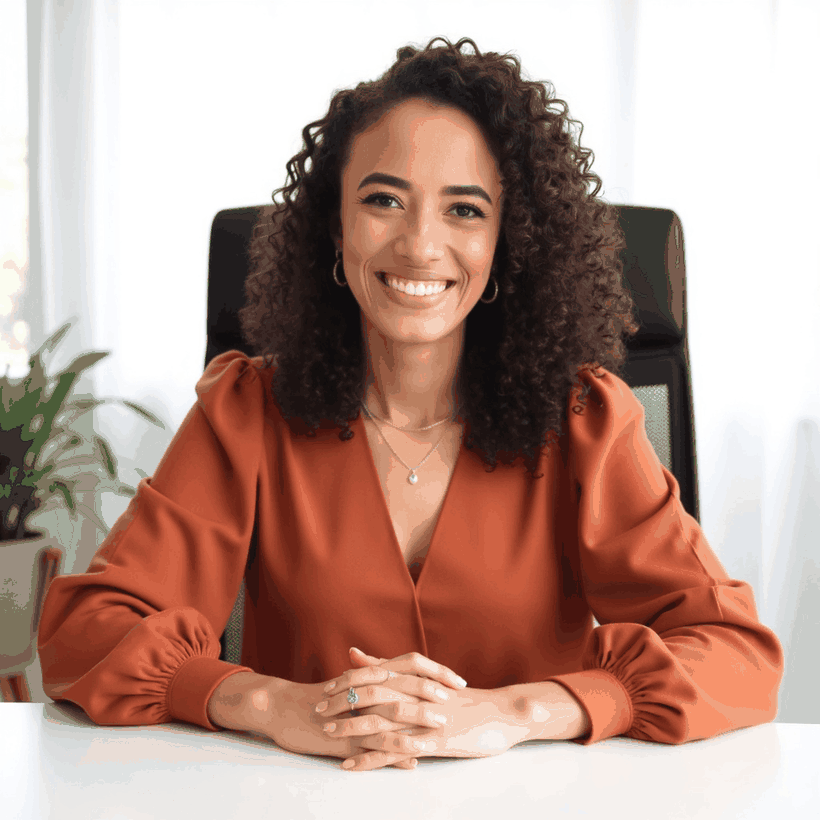 Dra. Larissa Nunes em retrato profissional usado na seção Sobre